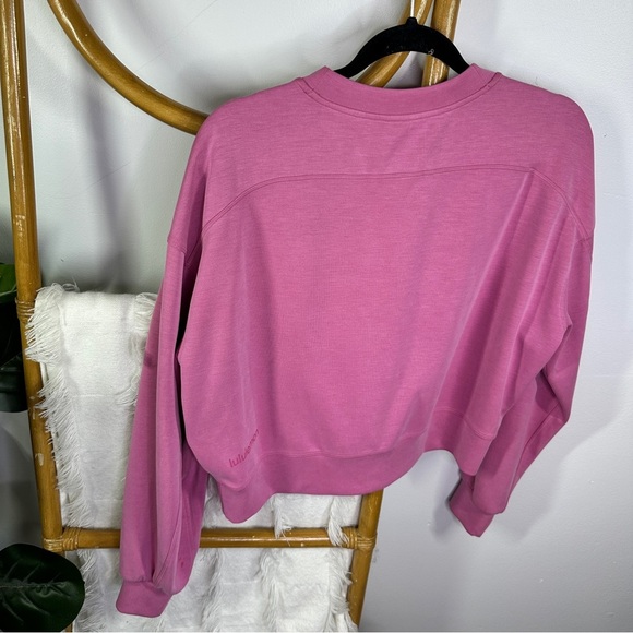 Lululemon Pink Perfectly Oversized Cropped Crewneck sz 6 - Picture 3 of 6